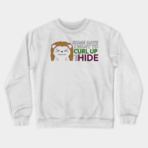Curl up and hide - Hedgehog Crewneck Sweatshirt by barn-of-nature